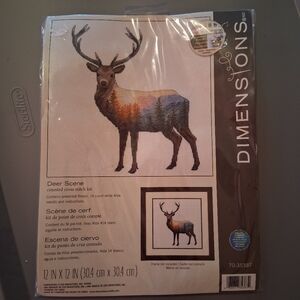 Dimensions Deer Scene Cross Stitch Kit Nee